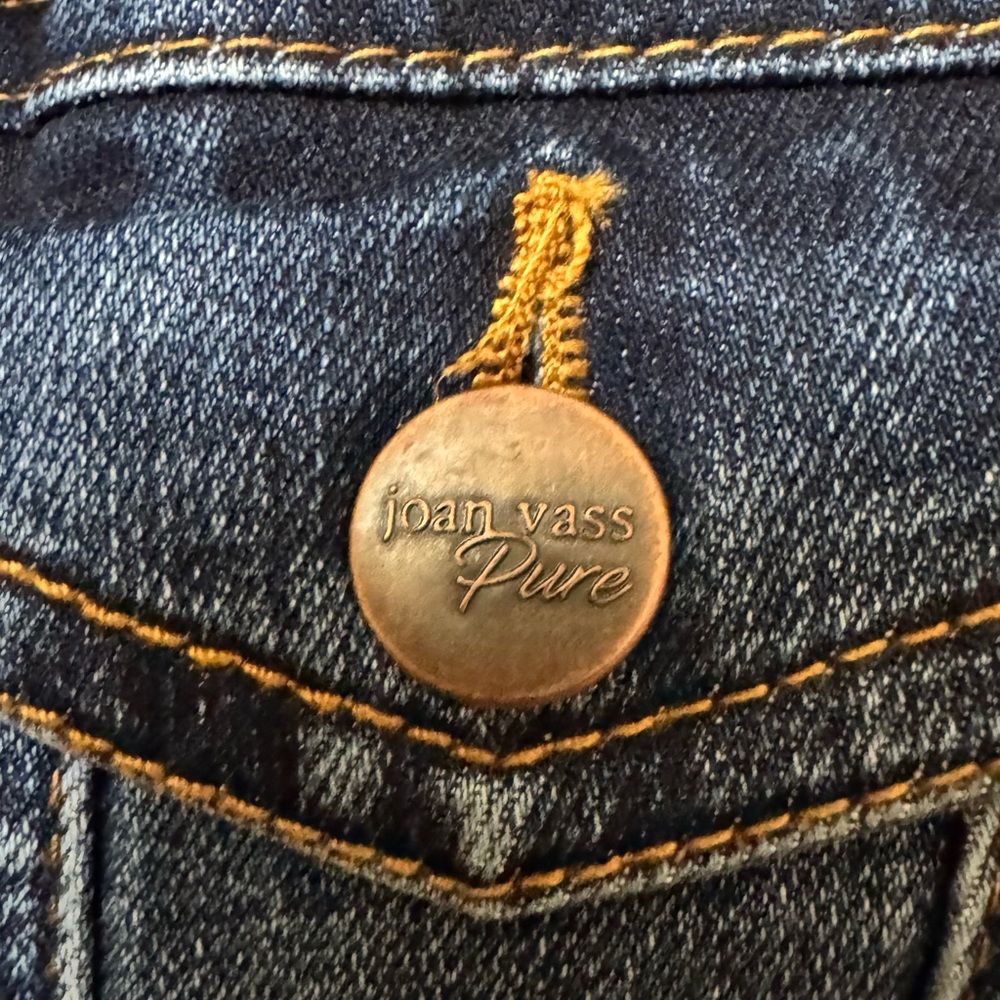 Joan Vass High End Button Down Blue Denim Jean Jacket Women’s M - Picture 5 of 5